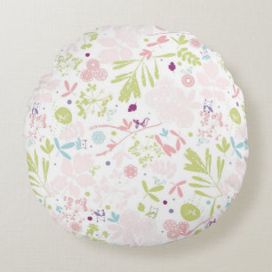 pattern displaying floral round cushion