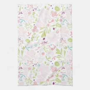 pattern displaying floral tea towel