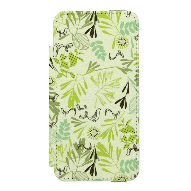 pattern displaying little baby birds incipio iPhone wallet case (Folio Front)