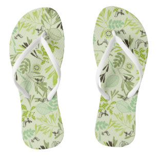 pattern displaying little baby birds jandals