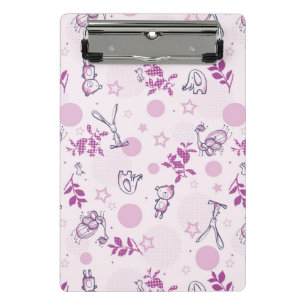 pattern displaying vintage baby animals mini clipboard