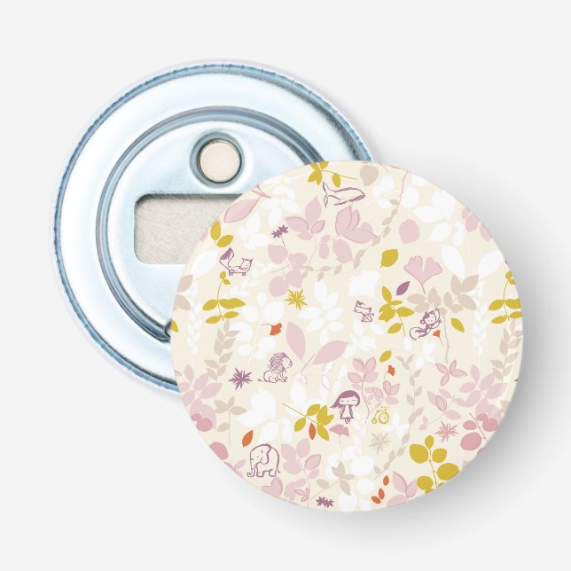 pattern displaying whimsical animals bottle opener (Front)