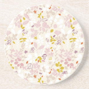 pattern displaying whimsical animals coaster