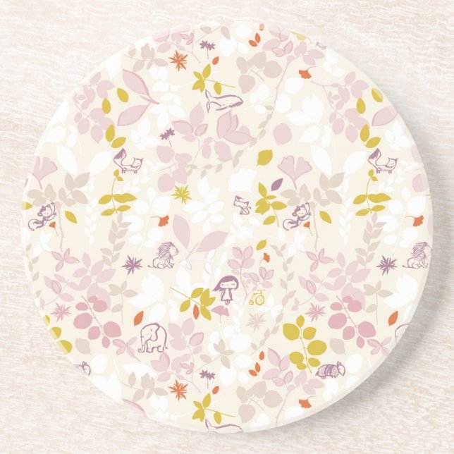 pattern displaying whimsical animals coaster (Front)