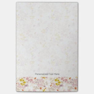 pattern displaying whimsical animals post-it notes