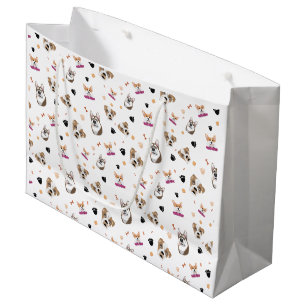 Pattern Dog V1 Large Gift Bag