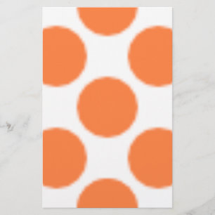 Pattern Dot Orange Stationery