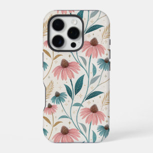 Pattern Echineceas Glitter iPhone 16 Pro Case