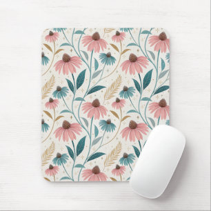 Pattern Echineceas Glitter Mouse Pad
