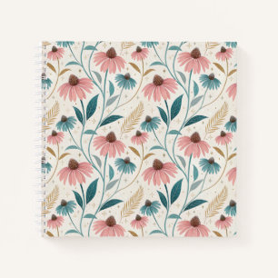 Pattern Echineceas Glitter Notebook