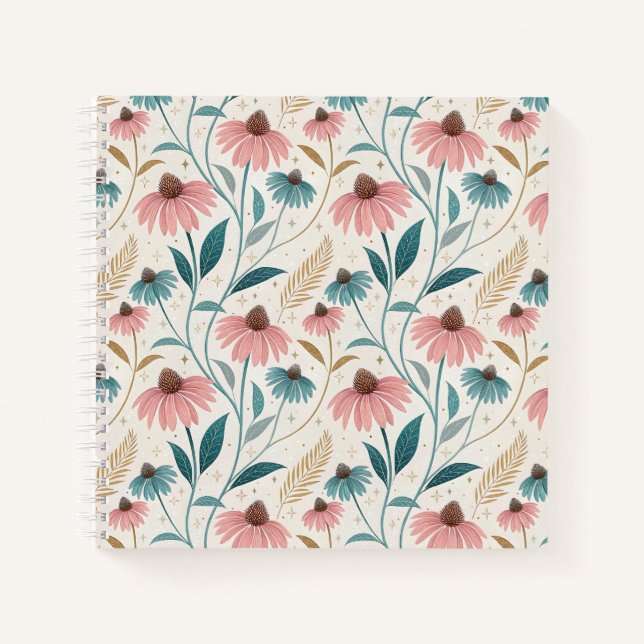 Pattern Echineceas Glitter Notebook (Front)
