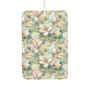 Pattern Elegant Magnolia Flowers Car Air Freshener