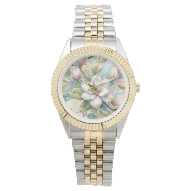 Pattern Elegant Magnolias Watch (Front)