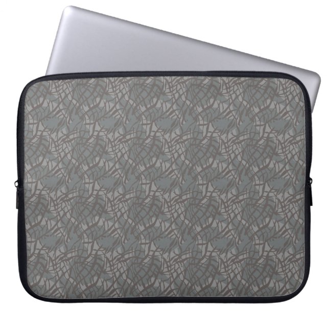 Pattern elephant laptop sleeve (Front)