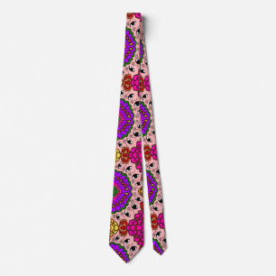 pattern eyes necktie
