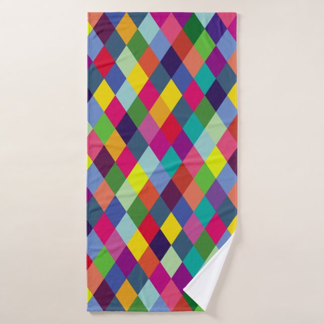 Pattern Fashion Colourful- Modern spring hipster   Bath Towel (Bath Towel)