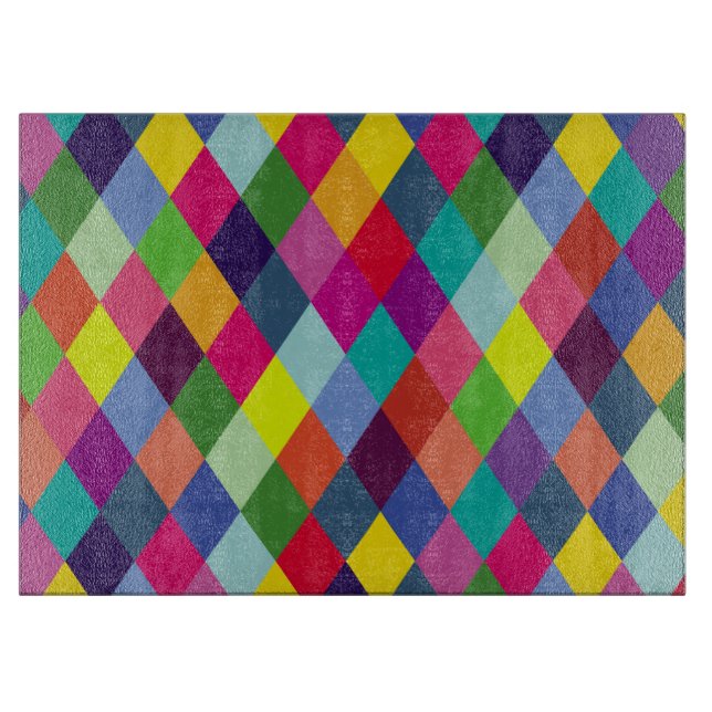Pattern Fashion Colourful- Modern spring hipster Cutting Board (Front)