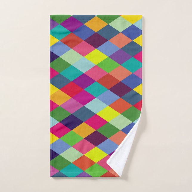 Pattern Fashion Colourful- Modern spring hipster   Hand Towel (Hand Towel)