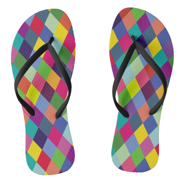 Pattern Fashion Colourful- Modern spring hipster Jandals (Footbed)