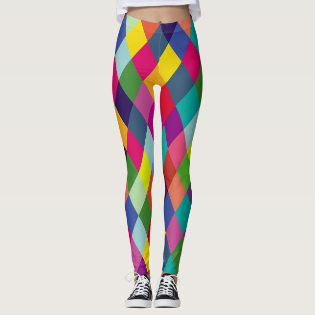 Pattern Fashion Colourful- Modern spring hipster   Leggings (Front)