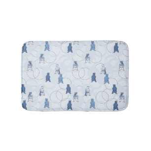 pattern featuring a grizzly bear bath mat