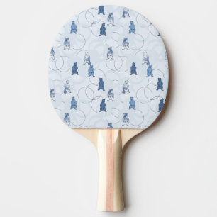 pattern featuring a grizzly bear ping pong paddle