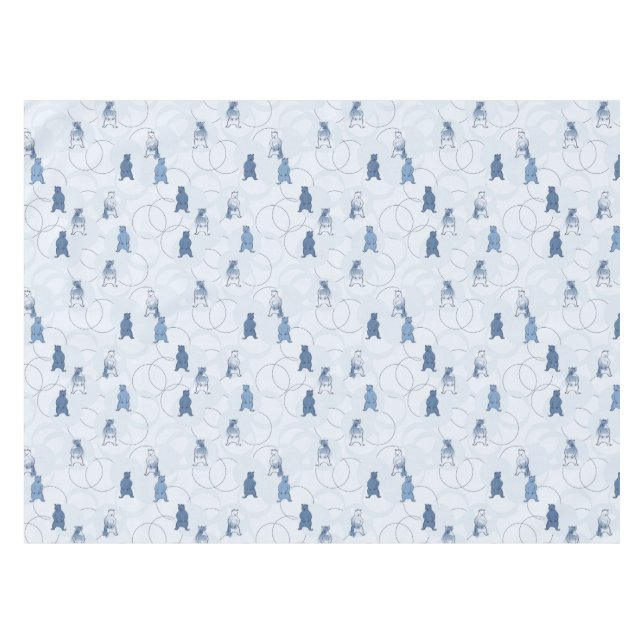 pattern featuring a grizzly bear tablecloth (Front (Horizontal))
