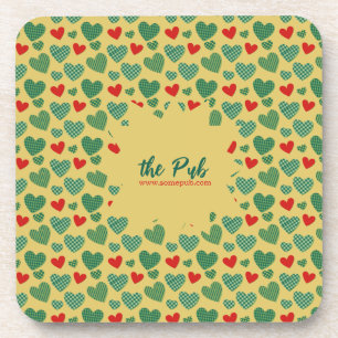 Pattern Filled Hearts Coaster