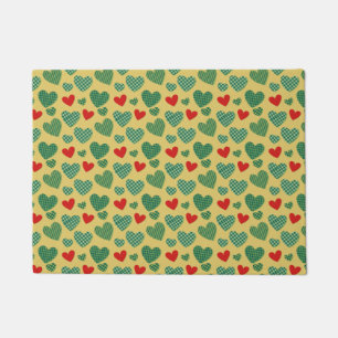 Pattern Filled Hearts Doormat
