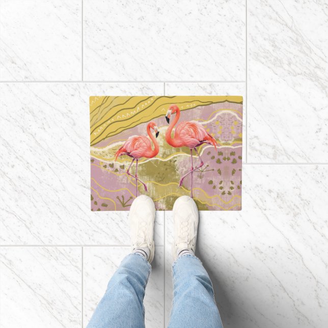 pattern flamingo Doormat (Indoor)