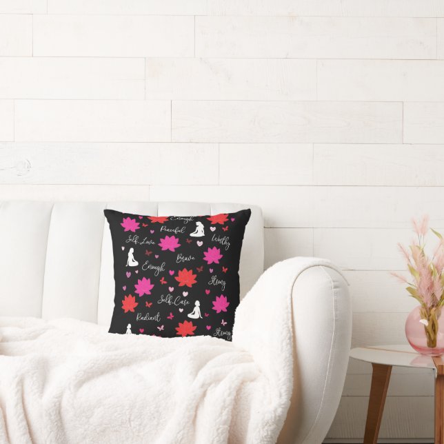 Pattern Floral Cushion Self-Love Pillow (Couch)