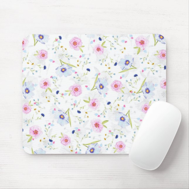Pattern Floral Mouse Pad (With Mouse)
