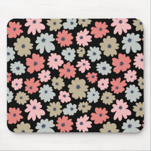 Pattern Flower Colourful Vintage Mouse Pad
