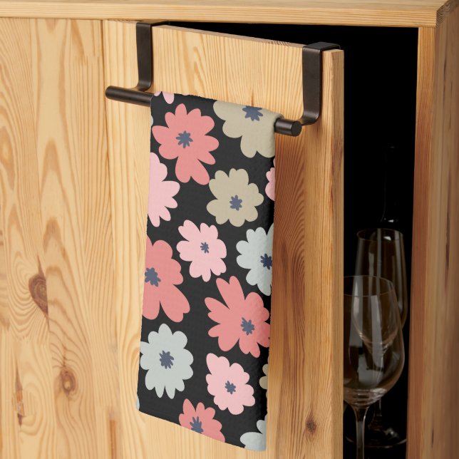Pattern Flower Colourful Vintage   Tea Towel (Thirds Fold)