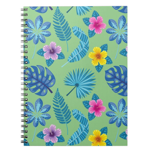 Pattern Flowers Colourful Cute Shining  Notebook (Front)