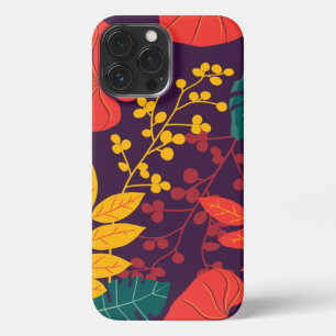 pattern flowers colourful shiny    iPhone 13 pro max case