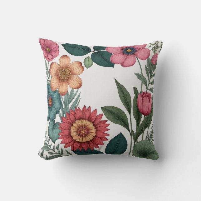 Pattern Flowers Cushion (Front)