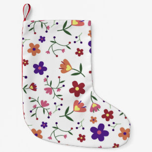 pattern flowers- small christmas stocking