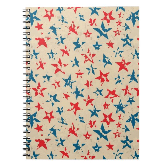 Pattern for 4th of July Spiral Notebook (Front)