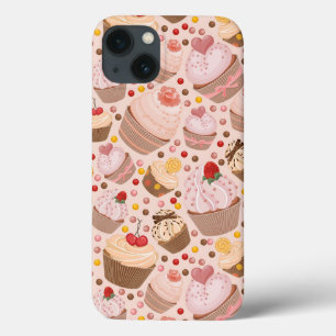 Pattern from celebratory cupcakes iPhone 13 case