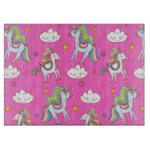 Pattern Funny Unicorn Cute Cutting Board