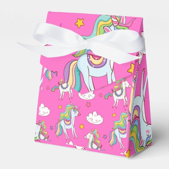 Pattern Funny Unicorn Cute           Favour Box (Front Side)