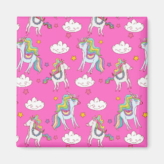 Pattern Funny Unicorn Cute Magnet