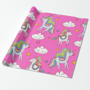 Pattern Funny Unicorn Cute Wrapping Paper