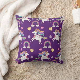 Pattern Funny Unicorn Magic Horse Cute Cushion