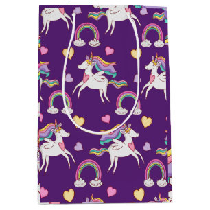Pattern Funny Unicorn Magic Horse Cute Medium Gift Bag