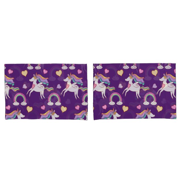Pattern Funny Unicorn Magic Horse Cute    Pillowcase (Front-Set)