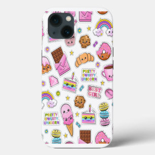 Pattern Funny Unicorn Magic Rainbow Cute iPhone 13 Case
