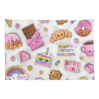 Pattern Funny Unicorn Magic Rainbow Cute Pillowcase