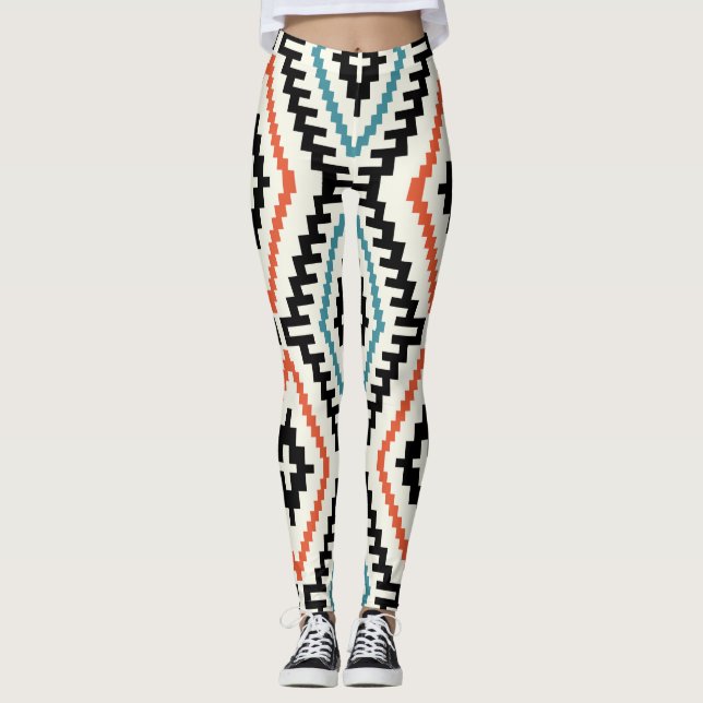Pattern Geometric  Fashion Stylish Trendy          Leggings (Front)